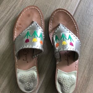 Jack Rogers metallic tulip sandals sz 7